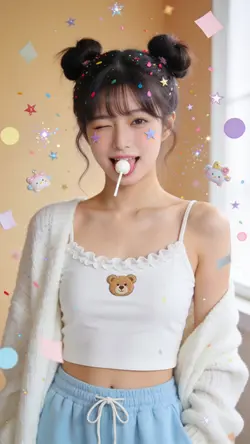 Kawaii Candy Girl Portrait
