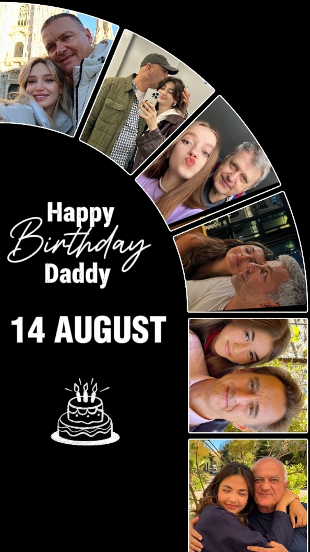 HBD DADY 14 AUGUST 
