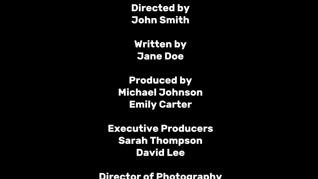 Pelikulang Outro Credit 