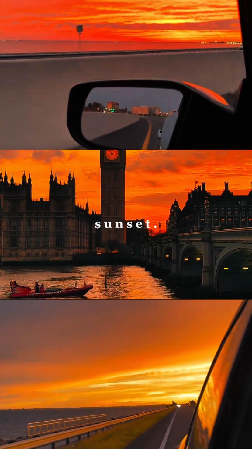 sunset. 
