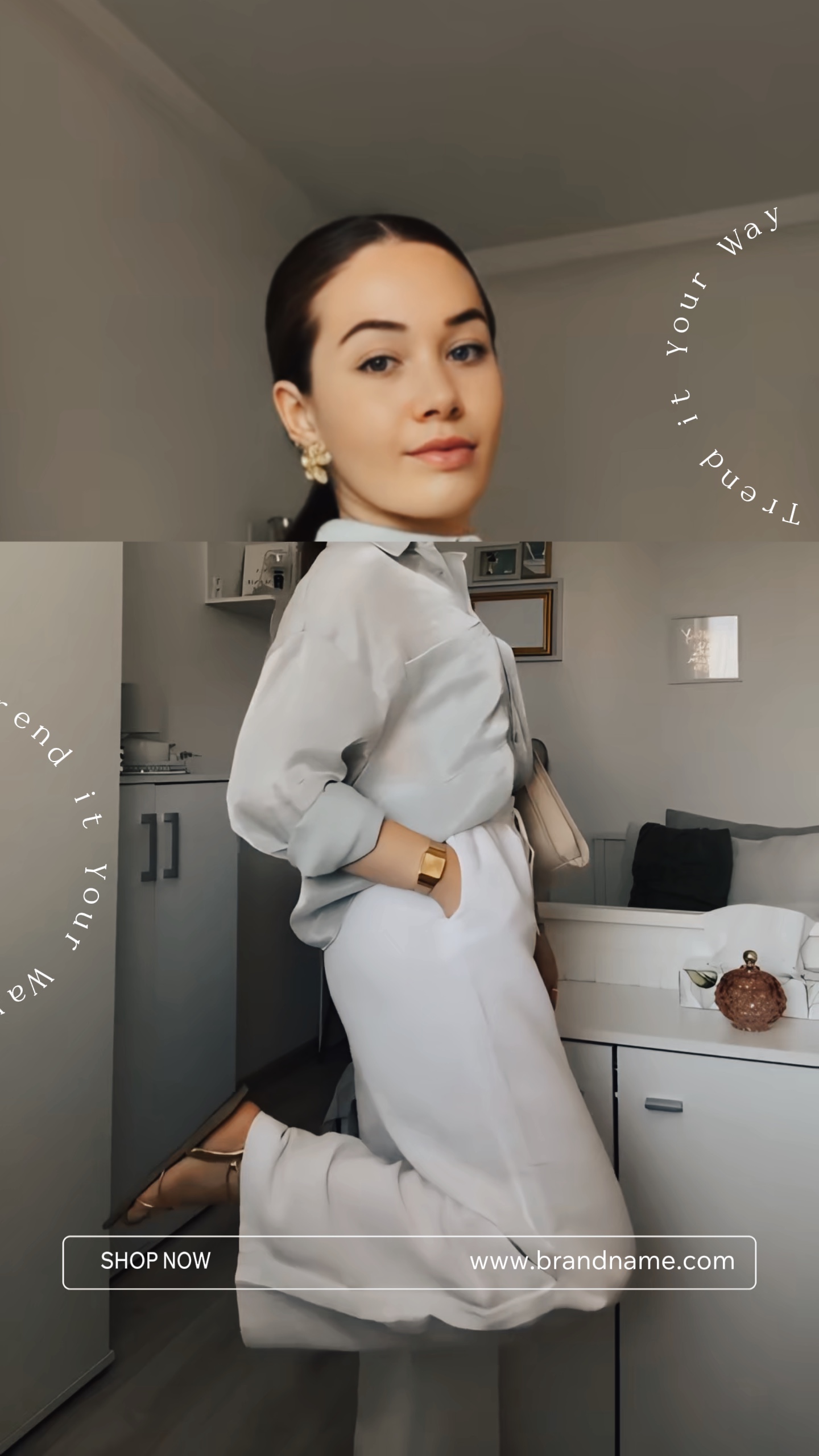 Anuncios de moda de cabeza grande