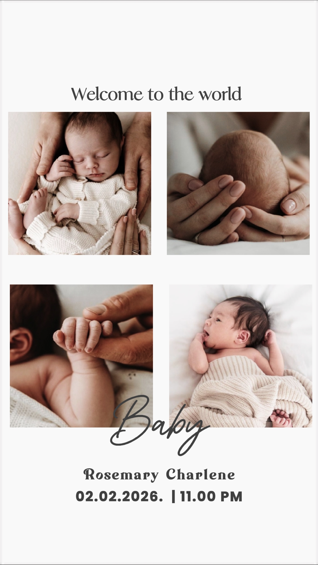 Welcome to the world