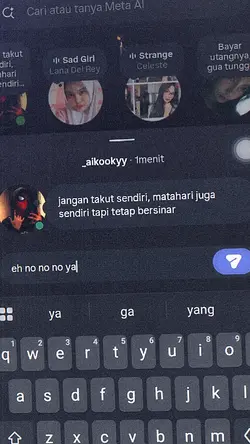 jangan takut sendiri
