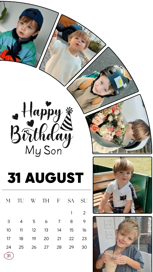 ANIVERSÁRIO FILHO 31 DE AGOSTO