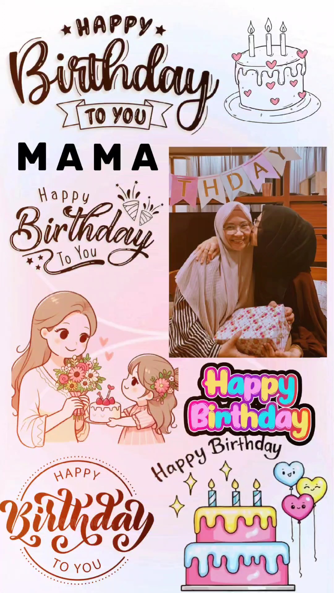 Feliz aniversário mamãe