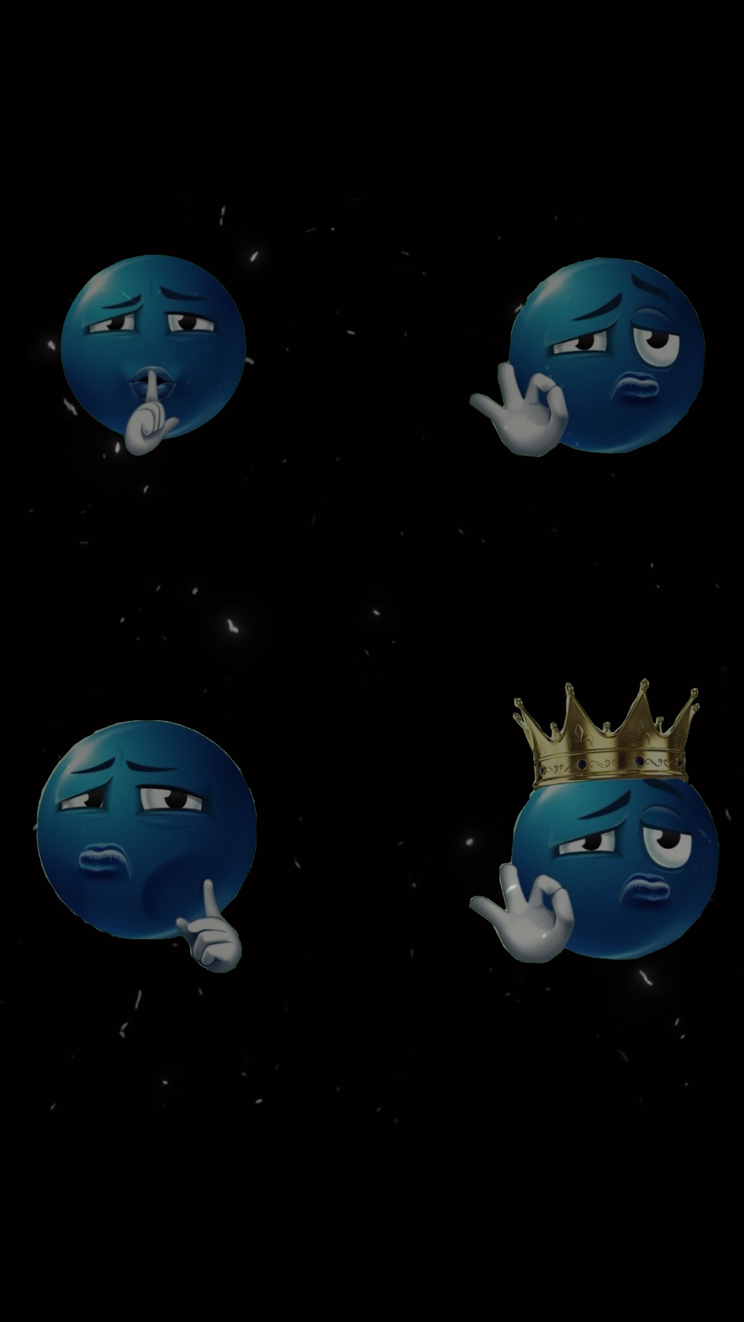 Tren emoji biru