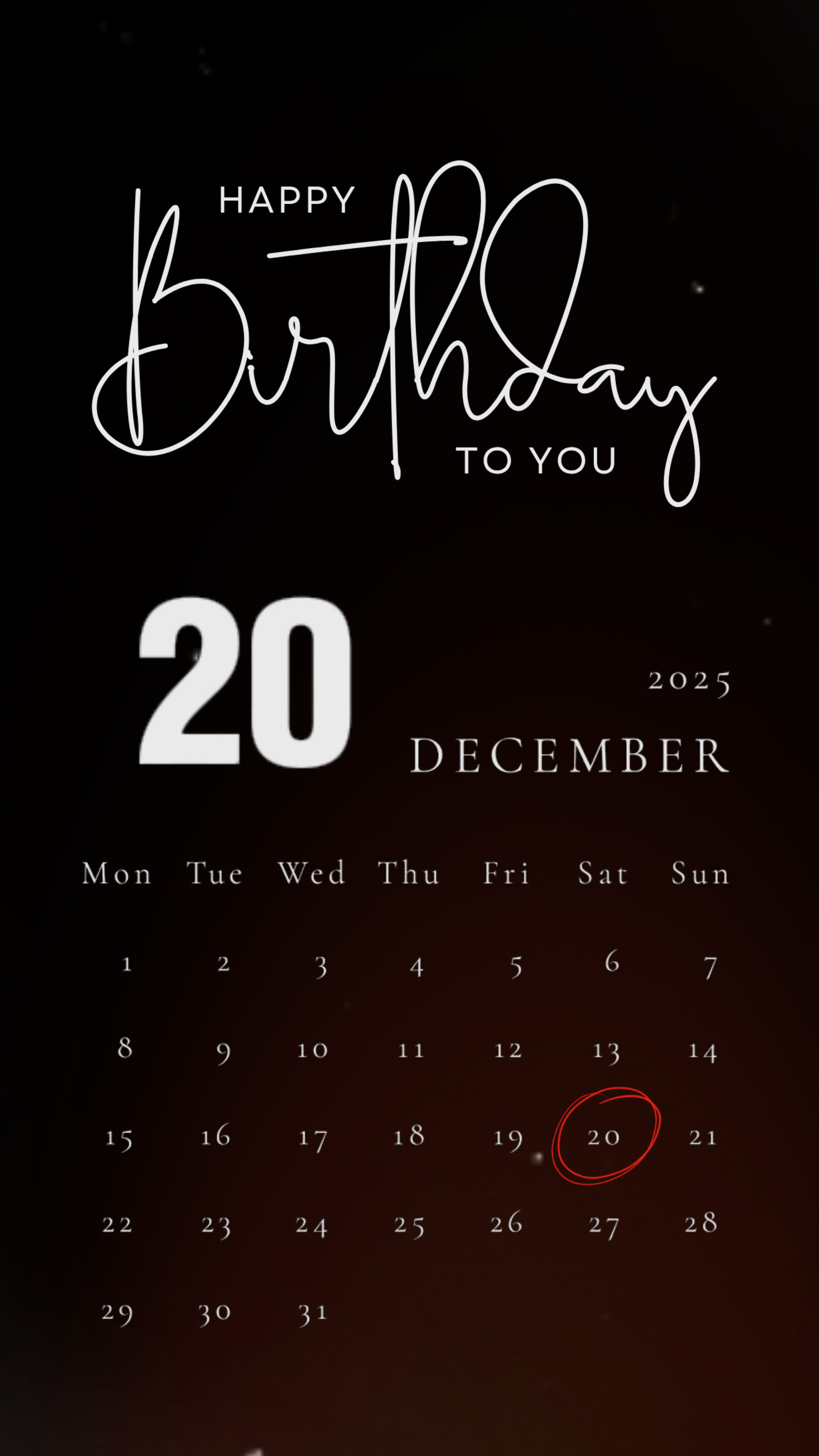 Ulang tahun 20 Desember