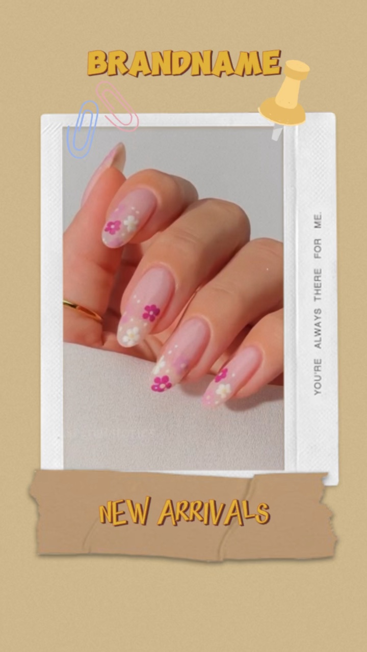 Affichage de l'écran du produit pour les ongles style tiktok