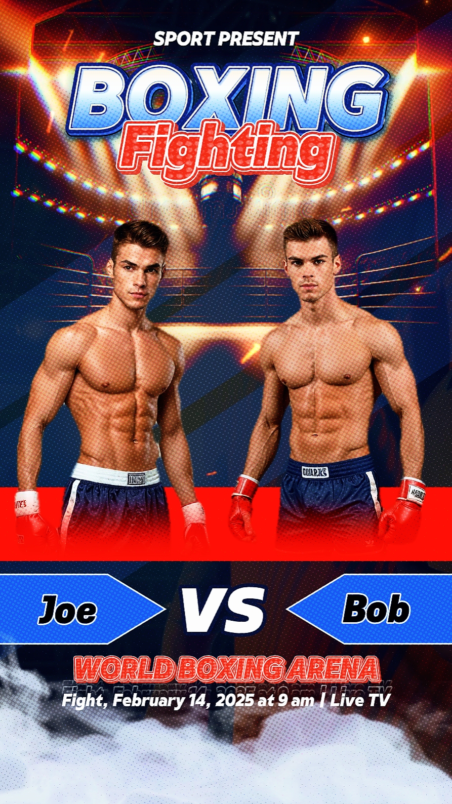 Poster Luta de Boxe