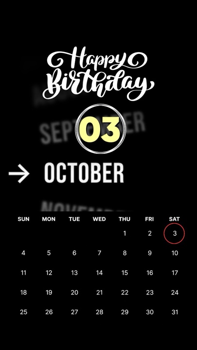 BIRTHDAY 3 OCTOBER