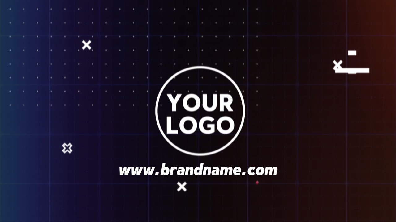 Logotipo Plantilla de negocios Tecnología Industria Pantalla Estilo de color degradado.