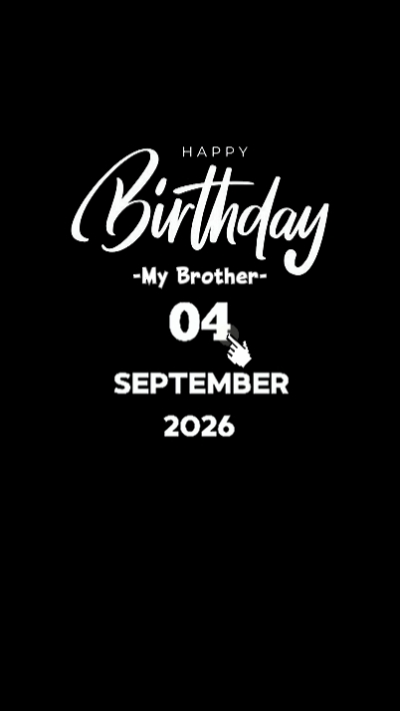 SELAMAT ULANG TAHUN SAUDARA 4 SEPT
