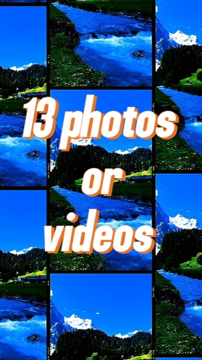 13 foto atau video 