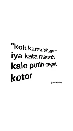 kok kamu hitam
