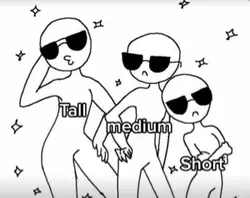 Tall, medium short