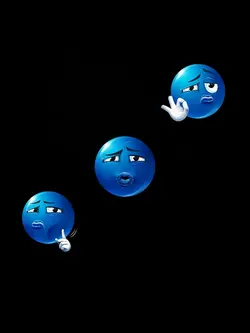 os três emojis