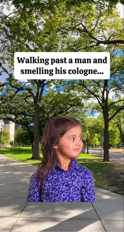 walking past a man