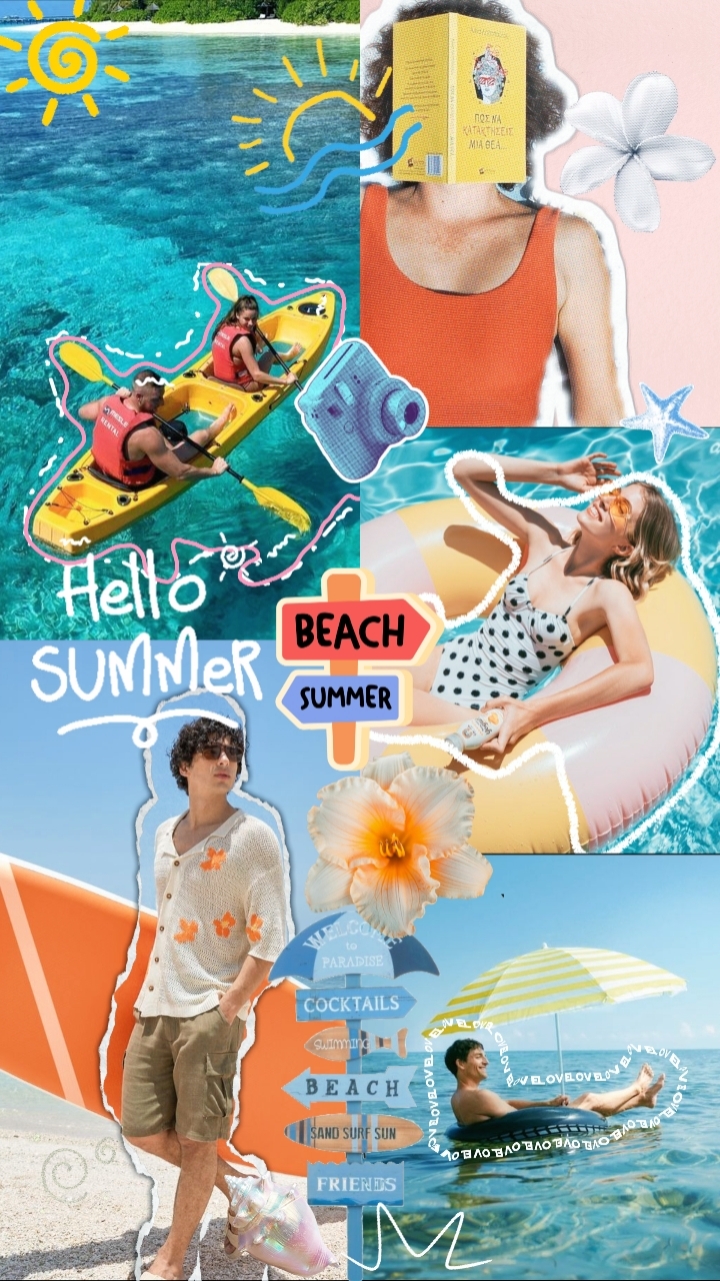 summer photo collage