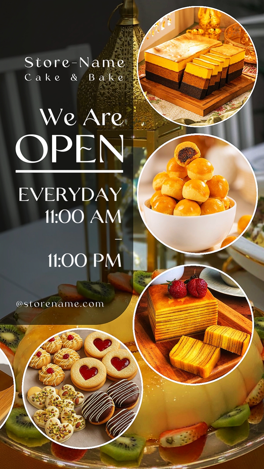 Estamos abiertos para hornear pasteles