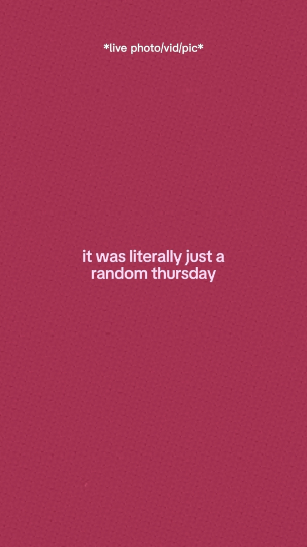 Random Thursday. 