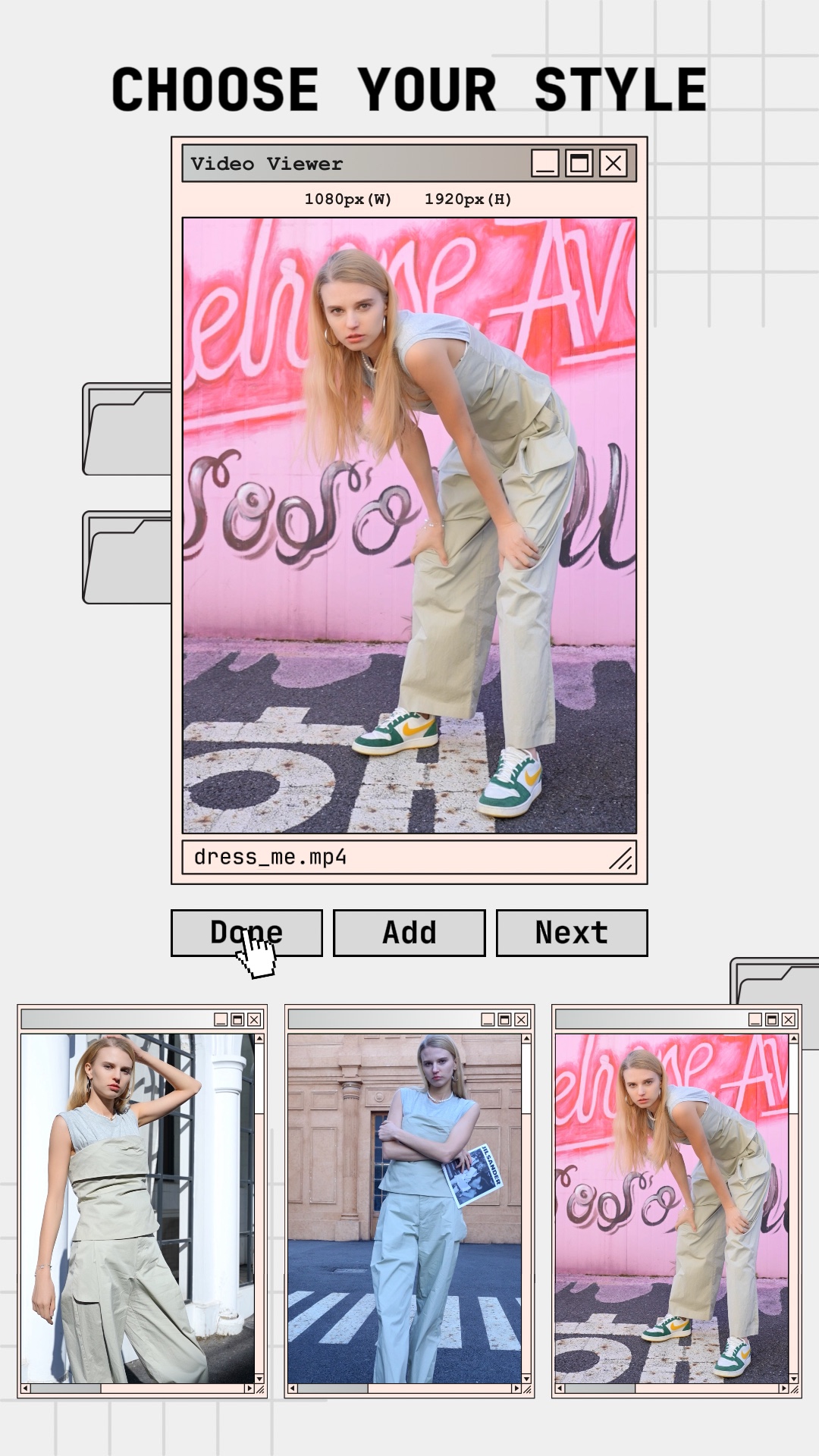 Women's Fashion Display UI TikTok Style