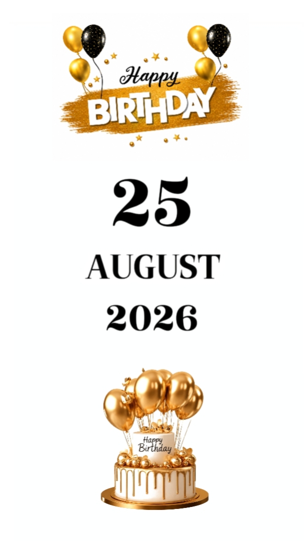 BDAY SON 25 AUGUST