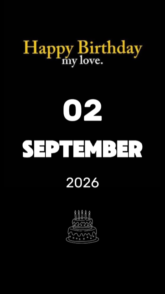 HBD LOVE 2 SEPTEMBRE