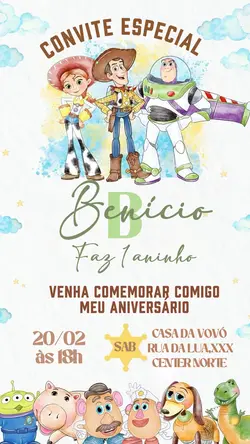 Convite Toy Story