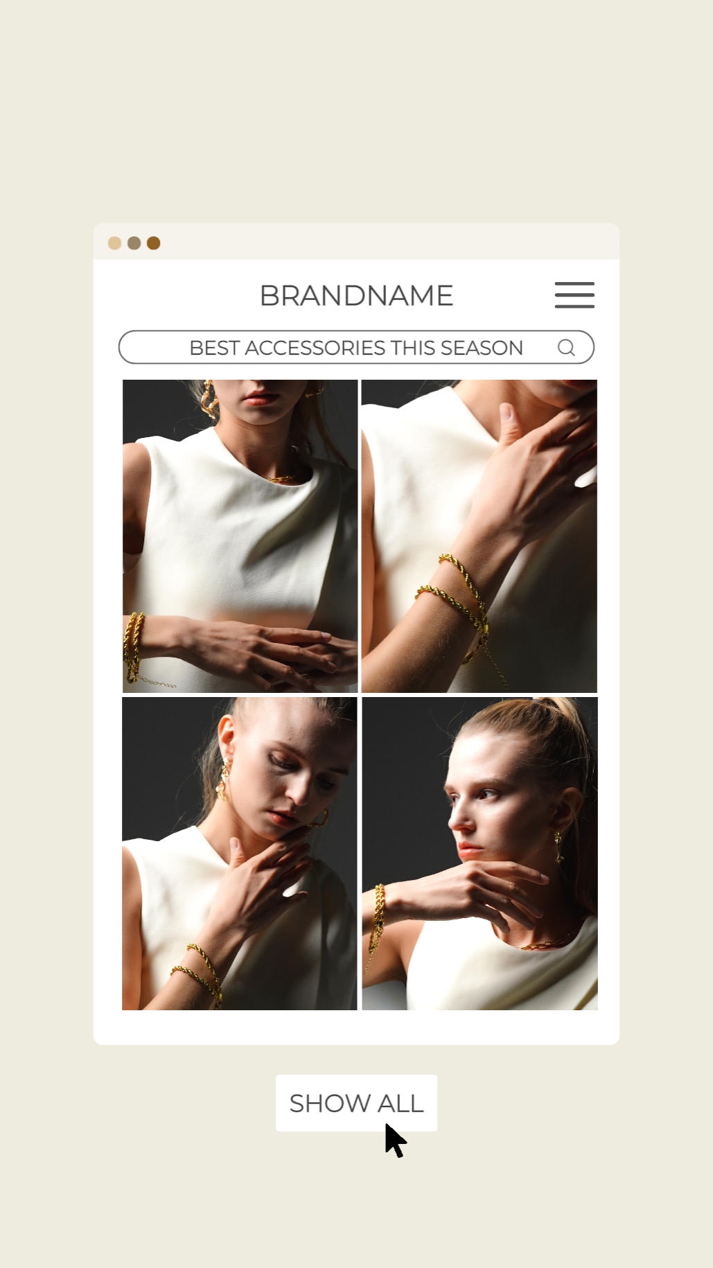 Solicitud abierta Solicitud IU Accesorios de mujer Moda en estilo TikTok