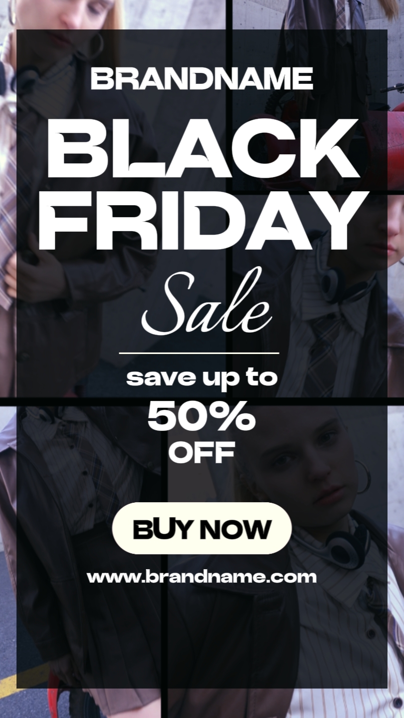 Black Friday Minimalistische Damenbekleidungsvorlage