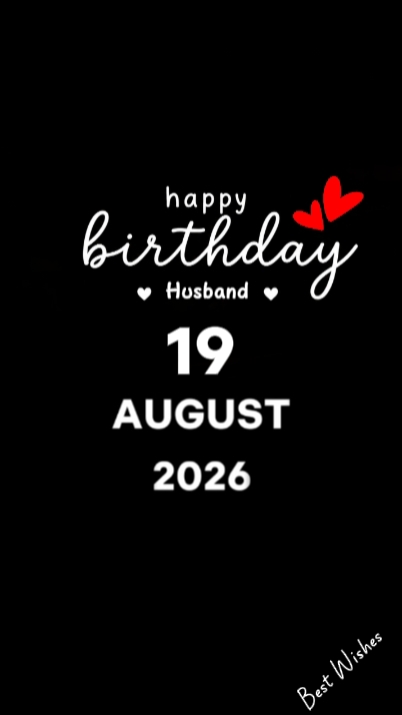 HBD HUSBAN 19 DE AGOSTO