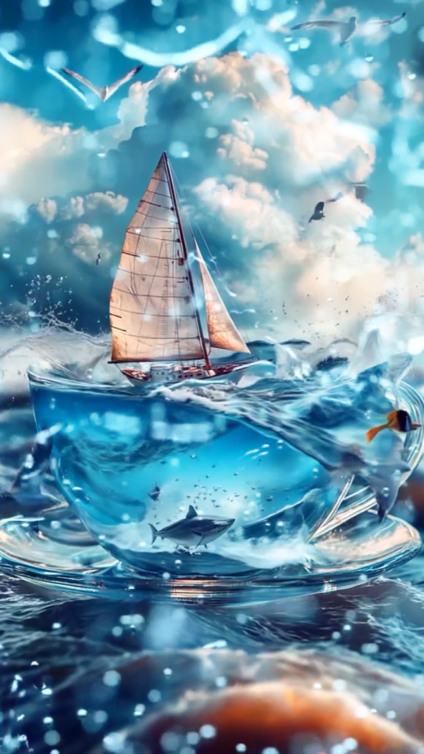 Círculo de agua y salpicaduras