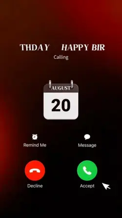 HBD 20 August 2026