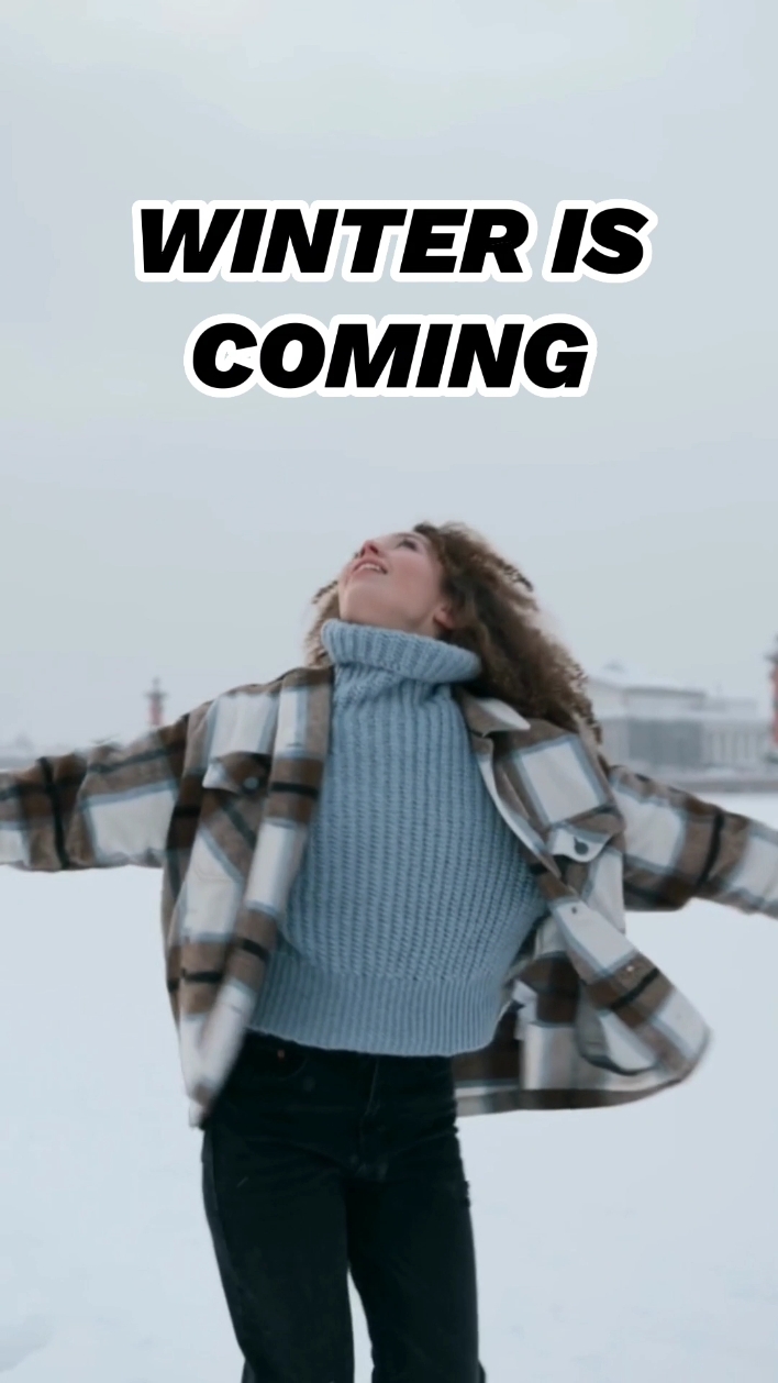 Promoção de moda de inverno no estilo recorte Tiktok