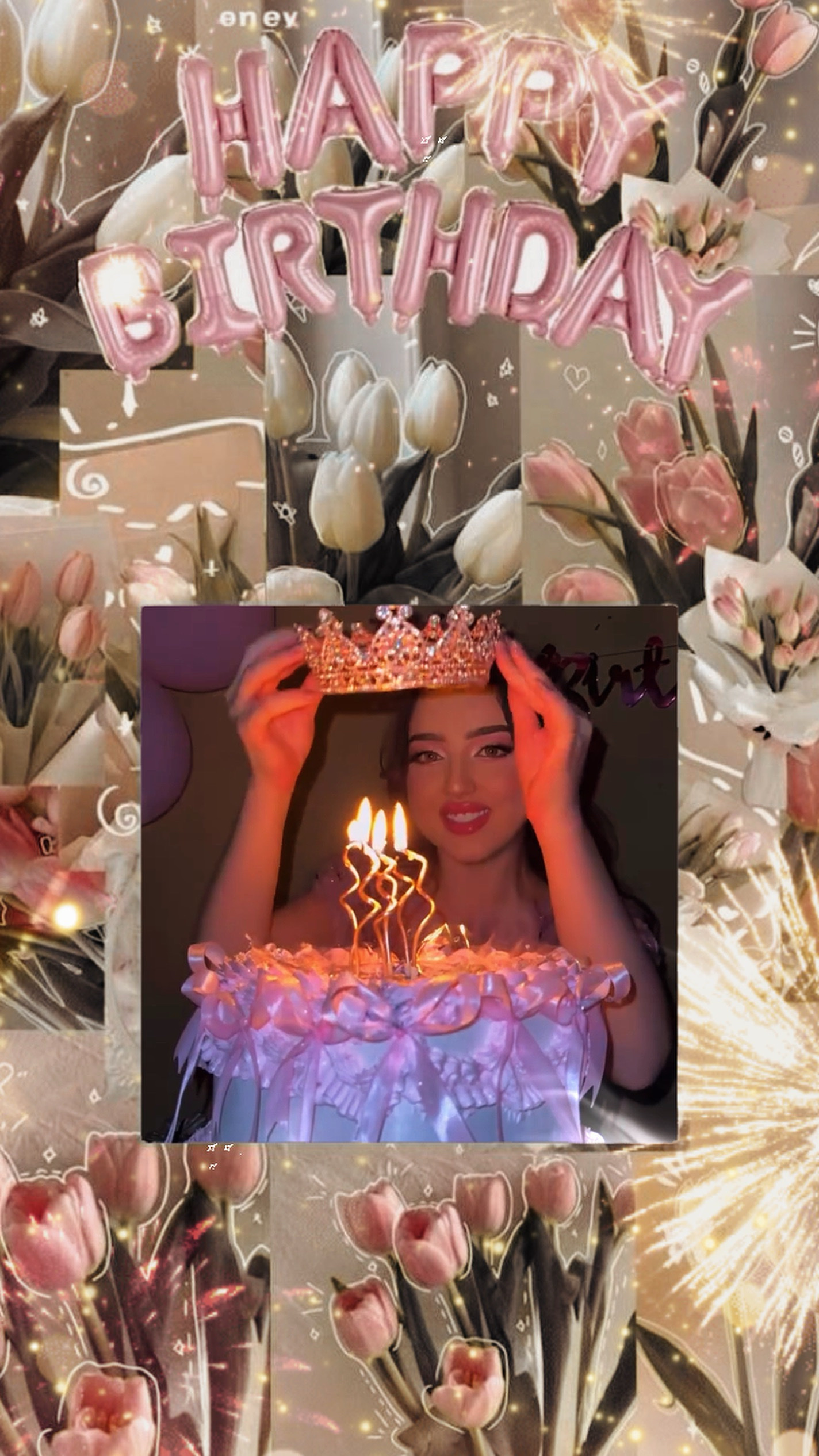 Flower Pink Birthday