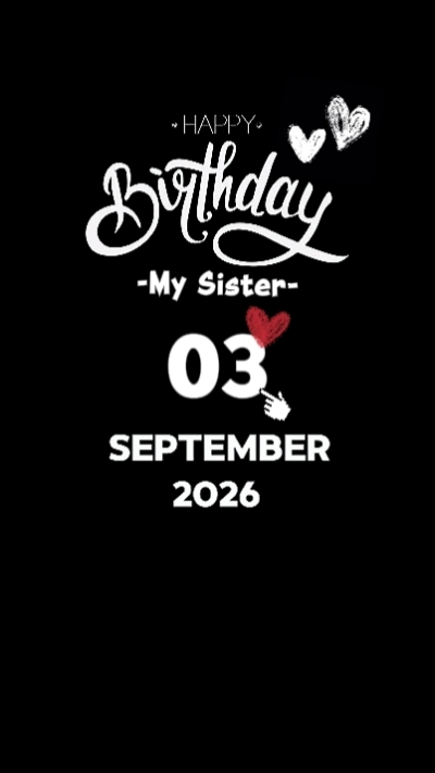 HBD Sister 3 Sept