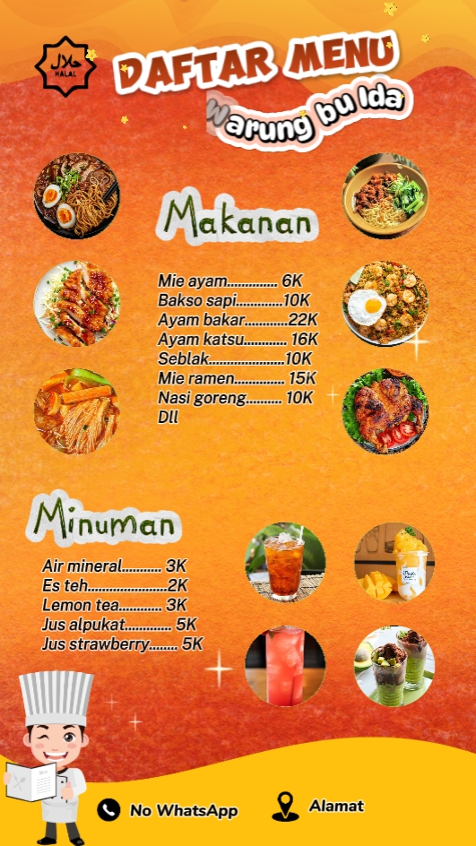 Menú Warung 