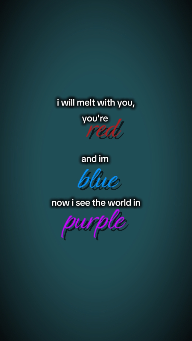 red, blue, purple 