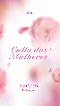 Flyer culto mulheres
