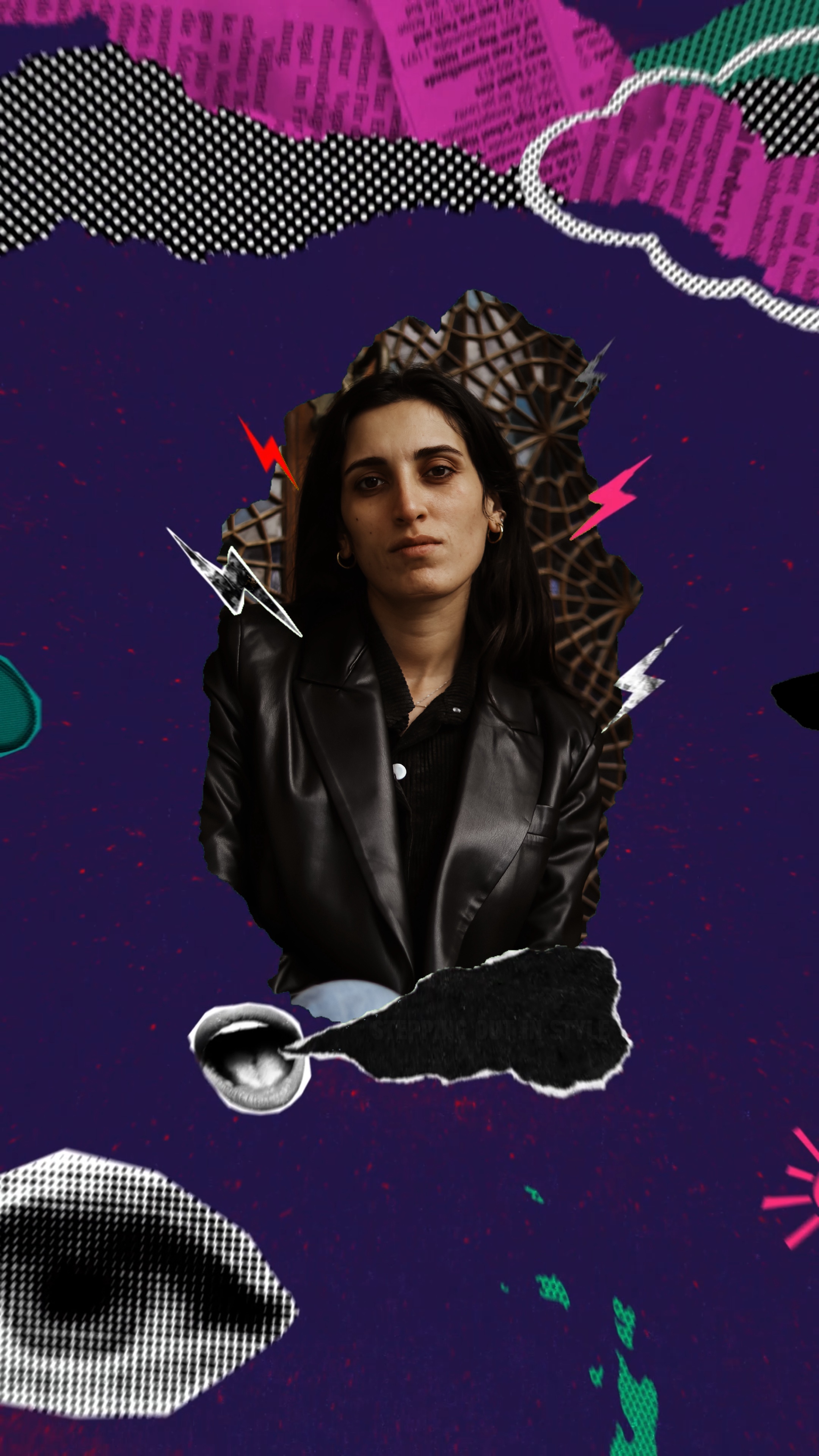 Plantilla de anuncios + -Ropa y accesorios + Estilo callejero oscuro + Morado