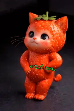 いちごにゃん笑