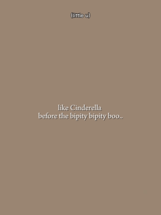Comme Cendrillon 