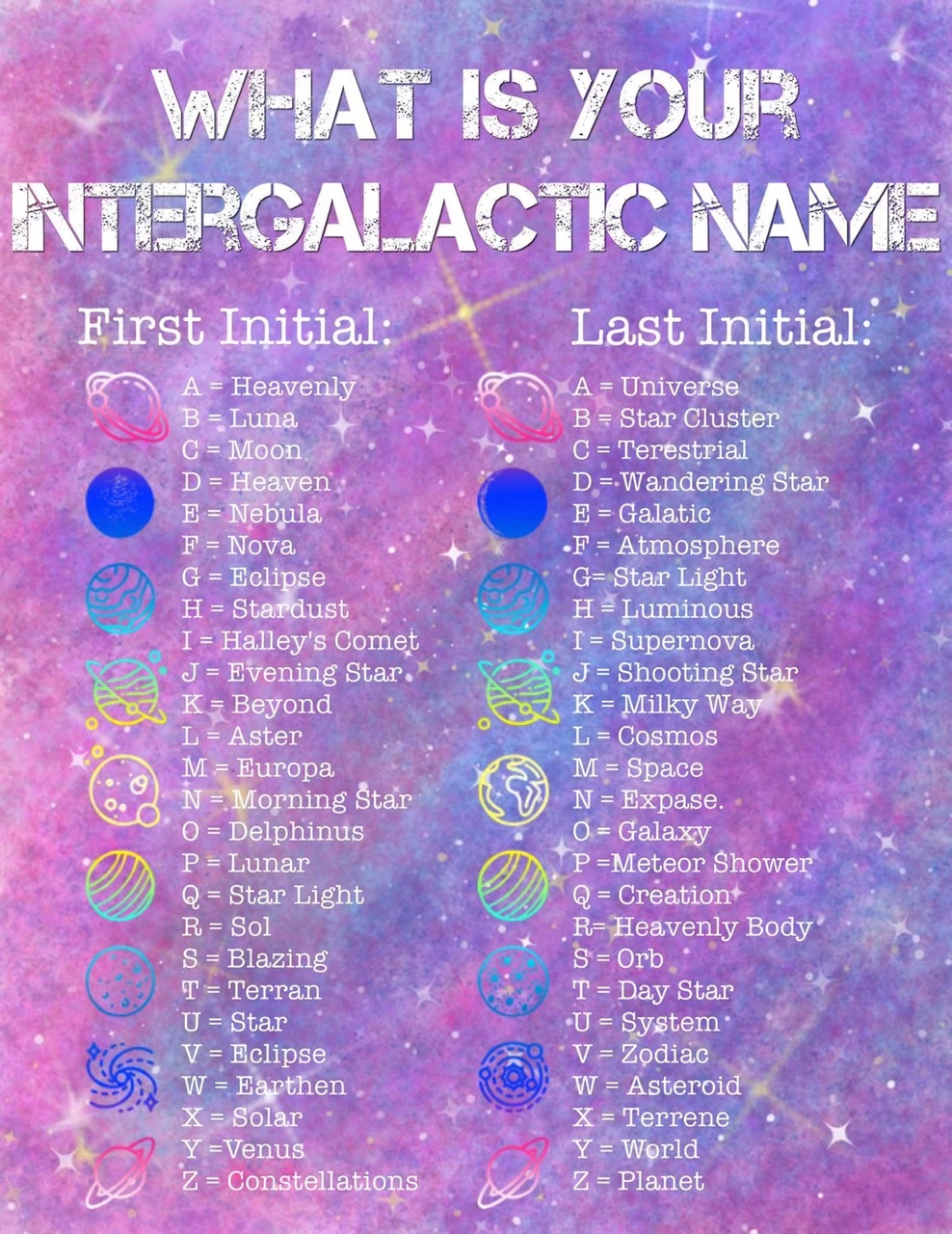 你的空间名称？💫🪐☄️