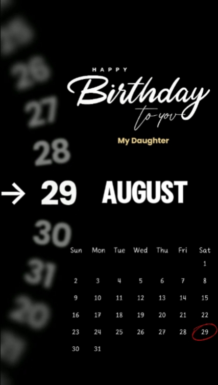 Selamat ulang tahun putri 29 augu