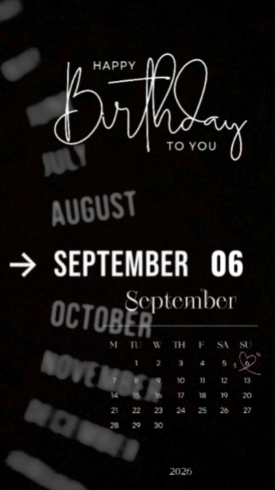 Hbd 06 Sept 2026
