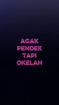 agak pendek tp okela