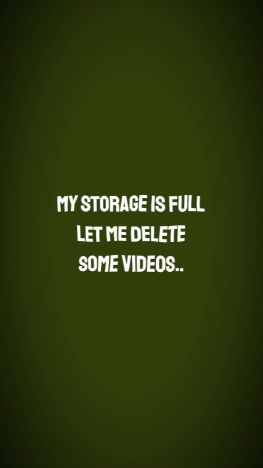 warning!Storage full