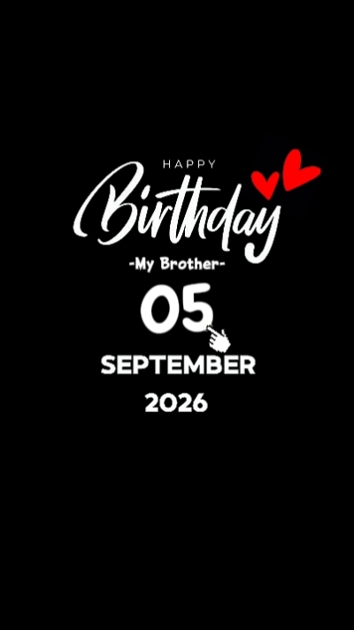 HBD Brother 5 Sept