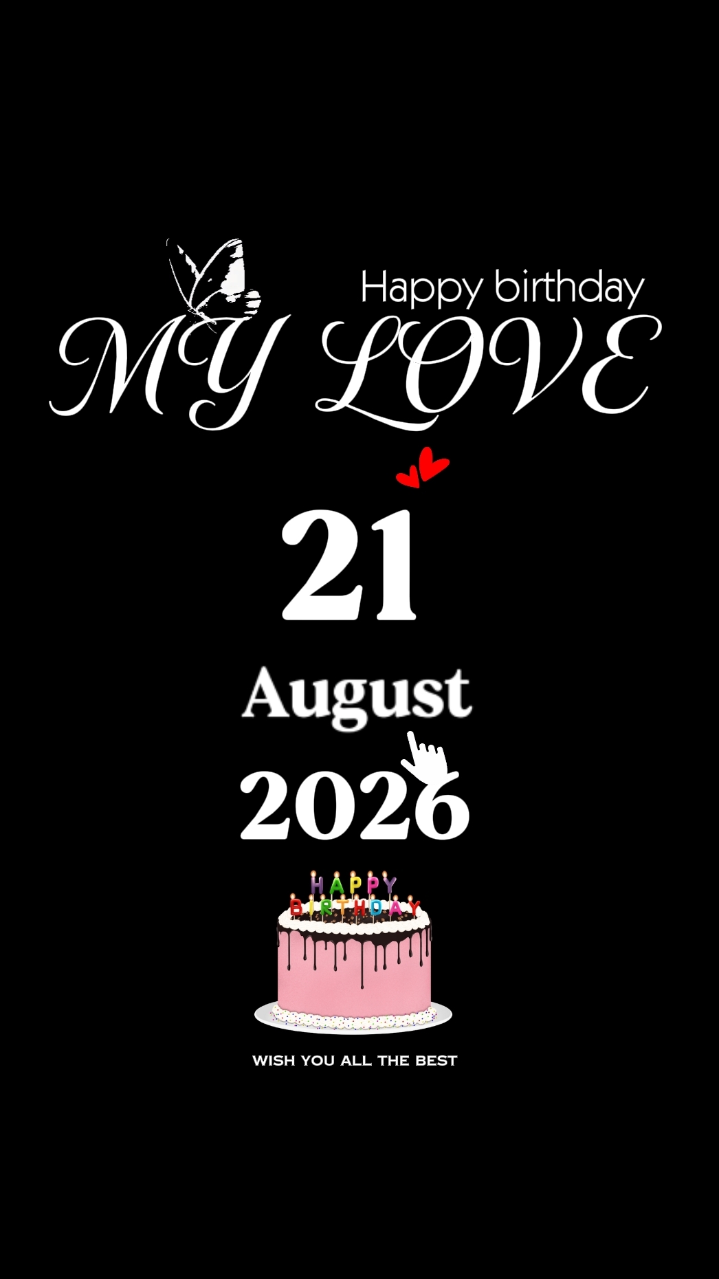 Hbd 21 de agosto meu amor