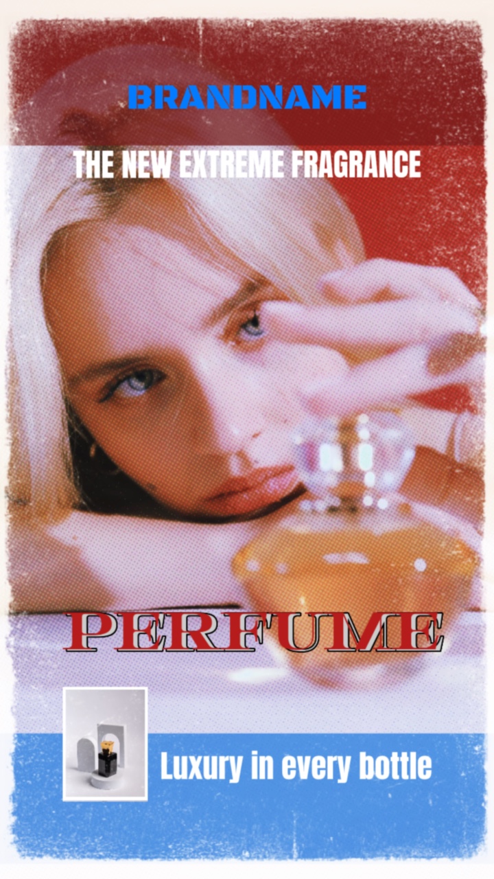 Perfume advertisement template in Tiktok style